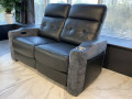Диван Джинато (Кожа+ткань, Реклайнеры) изображение